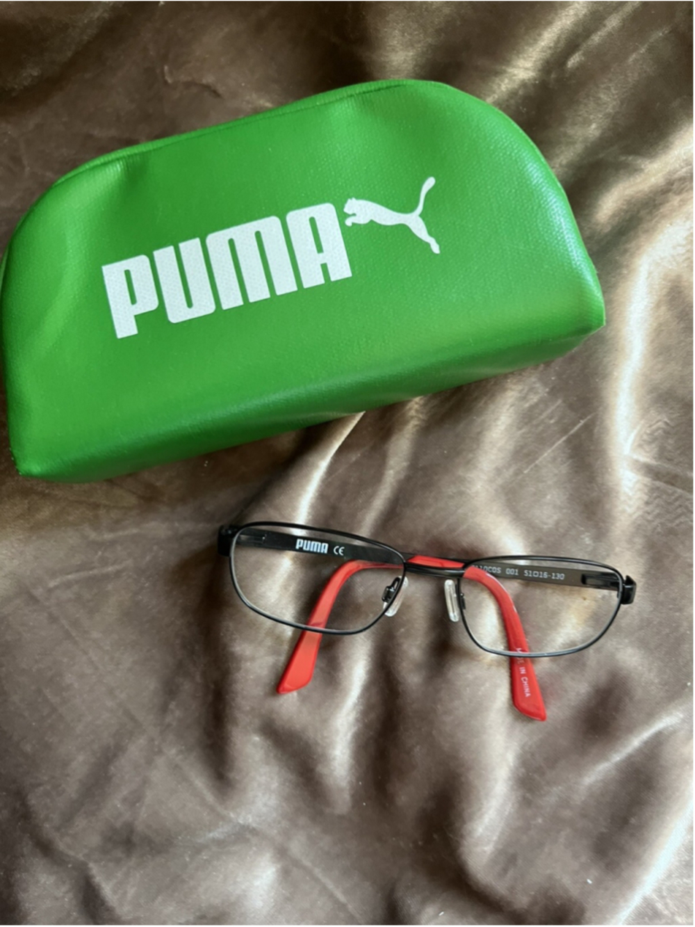 PUMA KIDS Eyeglasses Frame Boys Youth PJ00110C0S 5106-130 Black/Red SEE PHOTOS
